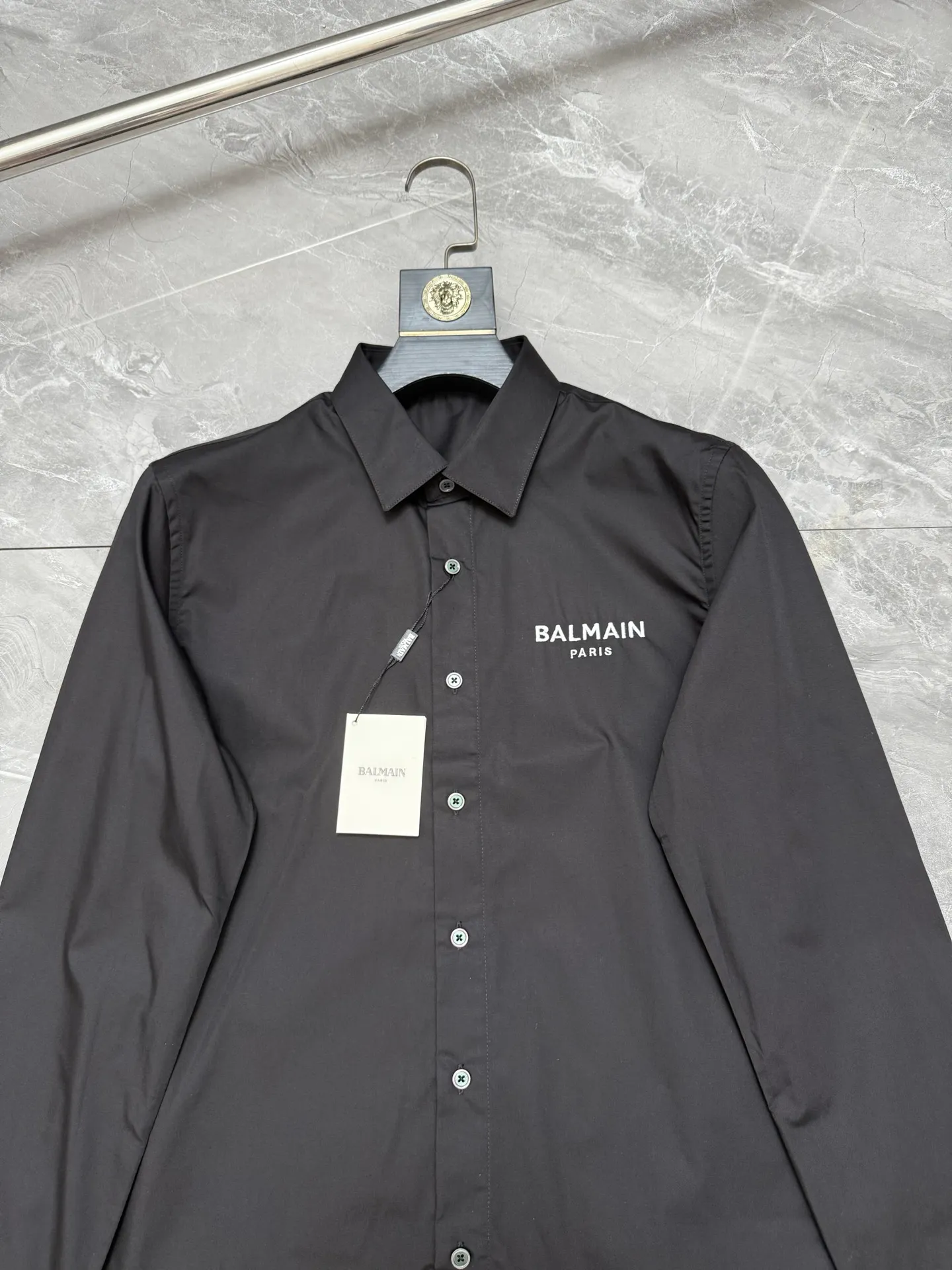 BALMAI Classic logo embroidered shirt on the chest Sizes: 38.39.40.41.42.43 Color: Black White
